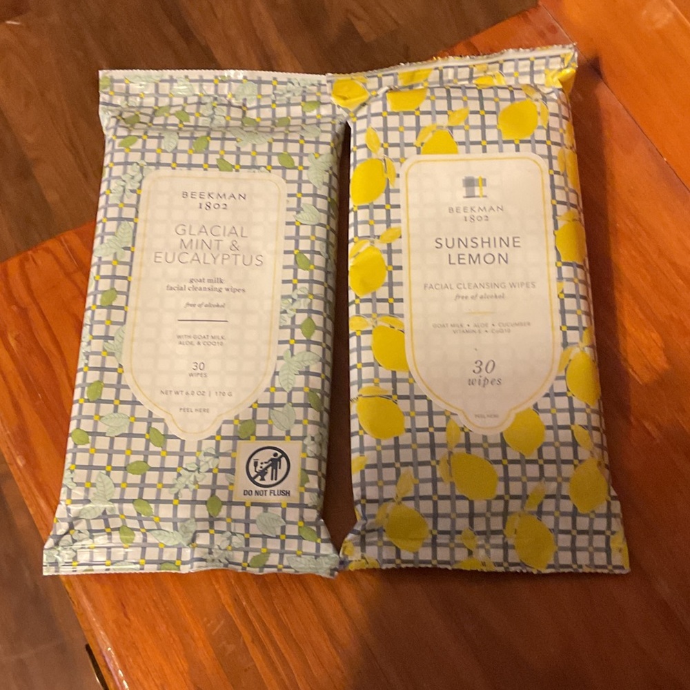 Beekman 1802 Mint and Lemon Facial Wipes Duo